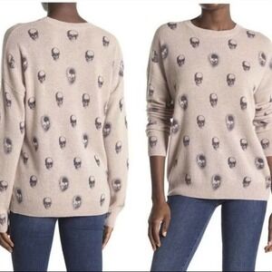 Skull Cashmere light pink‎ crew neck sweater size XS